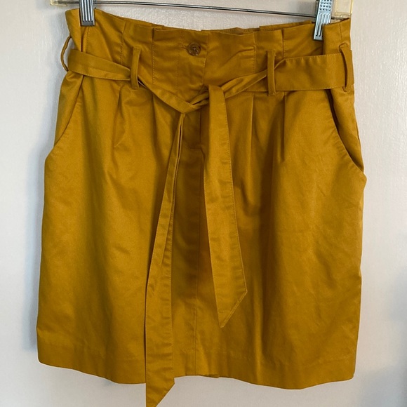 Banana Republic size 6, gold skirt with belt - Picture 3 of 11